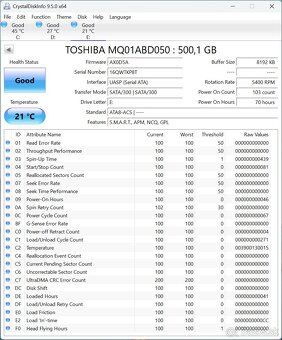 Pevny disk 2.5" Toshiba 500GB - 4