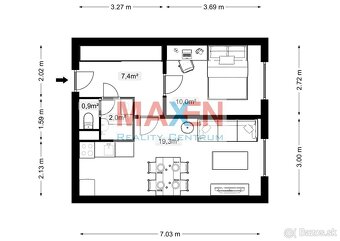 2 izbový byt, NÁMESTIE KOZMONAUTOV, 42m2, kumbál, pivnica, K - 4