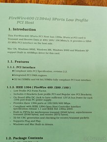 3 port FireWire400 PCI karta - low profile - 4