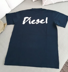 Predám nové pánske tričko zn. Diesel, M (biele, modré) - 4