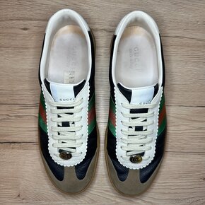 Pánske tenisky GUCCI G74 Web Low Leder 9G 43EU 9.5US - 4