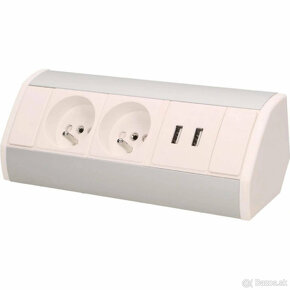 Predám povrchovú rohovú zásuvku 2x AC230V 2x USB - 4