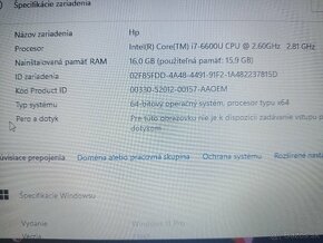 predám Hp elitebook 820 g3 ,Intel i7 ,16gb ram ,ssd , Win 11 - 4