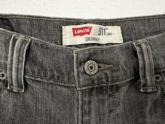 Pánske džínsy - skinny LEVIS 511 - veľkosť 31/32 - 4