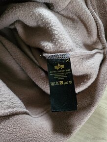 Tepla hunata teddy hneda mikina Alpha Industries S - 4