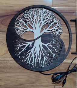 Dekoratívna Lampa Yggdrasil - Strom života motíve jinjang - 4