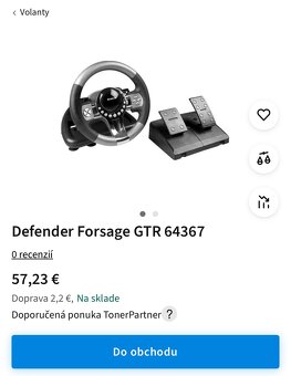 USB PC Volant Defender Forsage GTR - 4