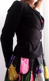 Čierne romantické sako, 36-38 veľkosť - 4