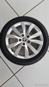 Škoda Octavia Alu disky 5x112 R17 a zimné pneumaitky Fulda - 4