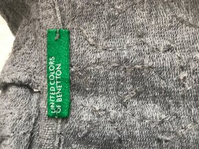 BENETTON originál glitrova/metalická mikinka S - 4