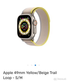 Remienok Apple Watch 49mm Yellow/Beige Trail Loop - S/M - 4