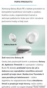 Nové Samsung GALAXY Buds FE WHITE - 4