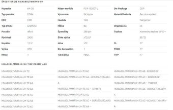 HPE SKHynix DDR4 8GB a 512GB ECC Server - LRDIMM - 4