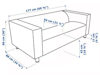 Dvojmiestna pohovka Klippan Ikea - 4