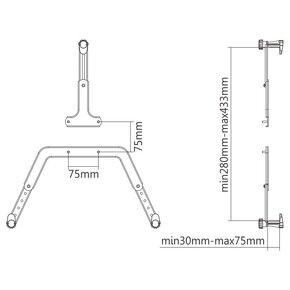 VESA adaptér redukcia Fiber Novelty XMA-01A  stojan držiak n - 4