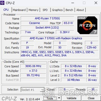 Kompaktný DeskMini X300 s Ryzen 7 5700G, 32GB RAM Windows 11 - 4