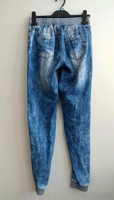 Dámske nohavice modrej farby v baggy strihy (M.Sara) - 4