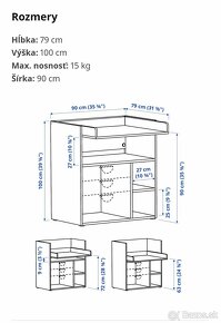 Prebaľovací pult s 3 zásuvkami - 4