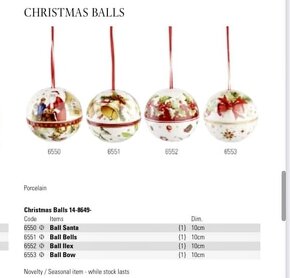 Villeroy Boch - Vianočná guľa HRISTMAS BALLS, rok 2016 - 4