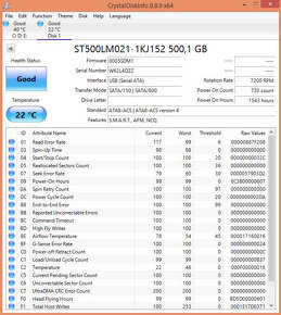 500GB HDD 2,5" 7200rpm - 4