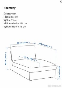 REZERV. Predám 2x pohodlné ležadlo IKEA Kivik - 4