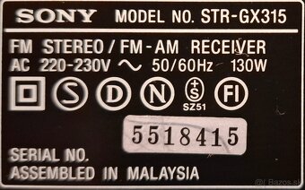 Predám receiver Sony STR-GX315 - 4