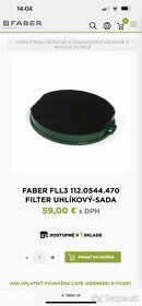 FABER FLL3 112.0544.470 FILTER UHLÍKOVÝ-SADA - 4