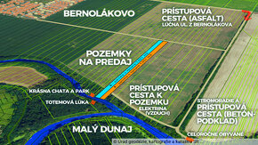 POZEMOK Bernolákovo - ELEKTRIKA, pri ZÁSTAVBE RD, 2x PRÍSTUP - 4