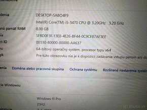 Počítač HP Intel i5-3470 4x3,30GHz.GTX 1050 Ti 4GB.256gb SSD - 4