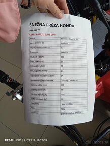 Snežná fréza Honda HSS 655 TD - 4