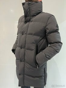 Pánska zimná Bunda Moncler siva predĺžená - 4