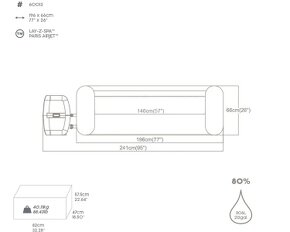 Bestway LAY-Z-SPA Vírivka Paris AirJet 196 cm x 66 cm - 4