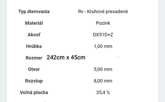 Dierovany pozinkovany plech 1mm - 4