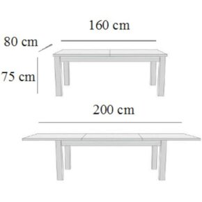 Rozkladací stôl 160x80cm +40 vklad - 4