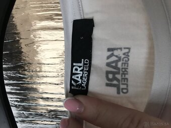 KARL LAGERFELD originál white damske tricko S/M - 4