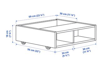 Ikea FREDVANG - organizér pod posteľ/stolík - 4