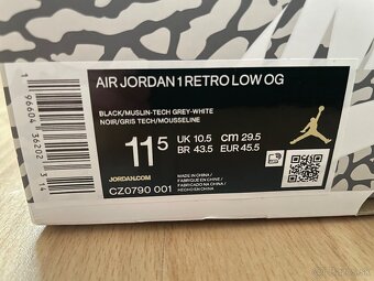 Jordan 1 Retro Low OG Black Cement 100% originál - 4