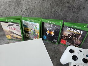 Xbox One X 1TB biele, ovládač, 4 hry -CoD, Forza, Farming.. - 4