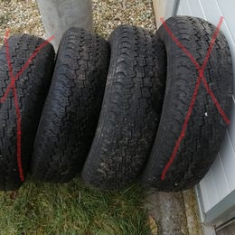 Predám jazdené celoročné pneumatiky KUMHO 195 R15 - 4