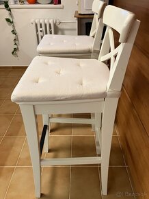 Barova stolicka biela - IKEA Ingolf 2ks - 4