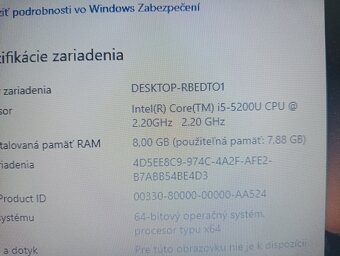 predám Hp elitebook 820 g2 , Intel i5 , 8gb ram , Win 10 - 4