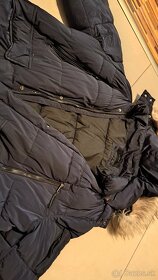 Pérová bunda-parka ZARA, modrá, XL - 4