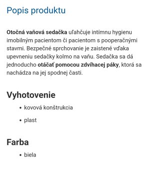 Otočna vaňova sedačka - 4