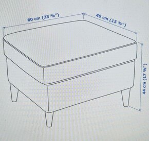 Kreslo + podnožka STRANDMON IKEA - žlté - 4