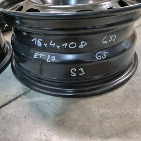 NOVÉ PEUGEOT/CITROEN plechové disky 4x108 R15 ET27 - 4