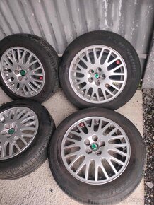 4ks alu disky orig. Škoda 5x100 r16 pneu 205/55 r16 5mm - 4