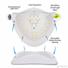 NOVÁ Sada na GÉLOVÉ nechty Mega 3 s 120W alebo 280 UV lampou - 4