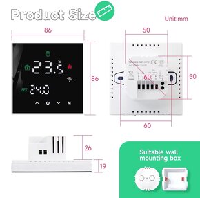 Termostat wifi smart Tuya spolu 7ks - 4