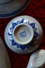 Sada 5ks - misy - Čínsky porcelán - ryžový vzor - nepoužité - 4