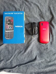 Nokia Asha 300 dotykova cervena v dobrom stave - 4